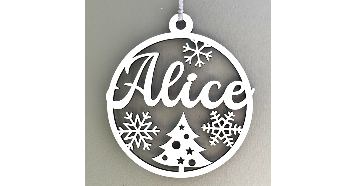 Boule De Noël Personnalisée Avec Prénom Pas Cher Boule de noël personnalisée avec le prénom de votre choix